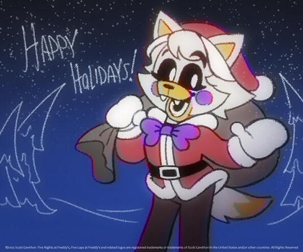 Five Laps at Freddy's Lolbit Promotional Holiday Image Five Laps at Freddy's Lolbit Promotional Holiday Image