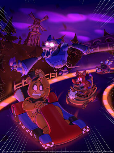 Five Laps at Freddy's Key Art (Night Shift) Five Laps at Freddy's Key Art (Night Shift)